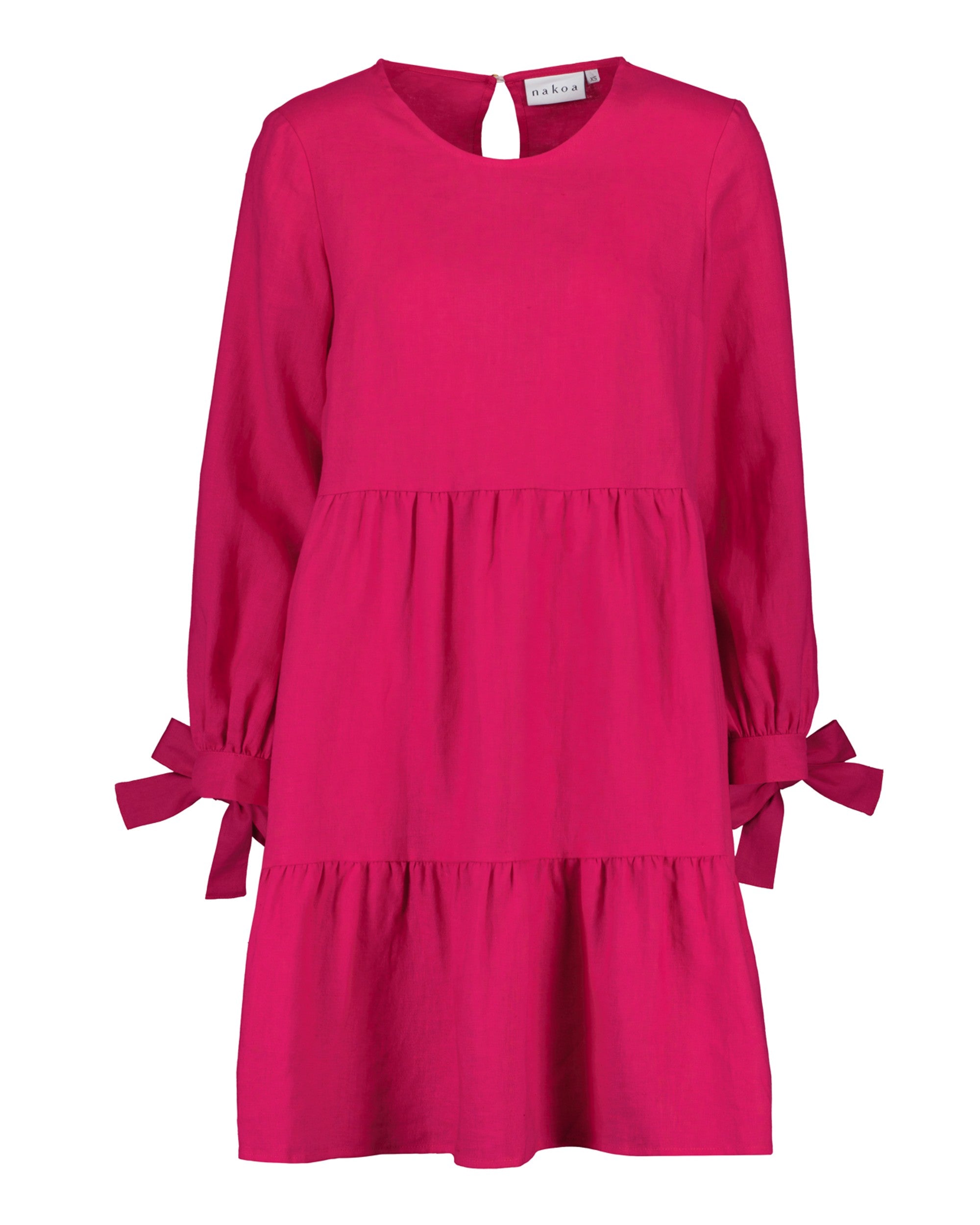 Hailey Dress, Pink Peacock