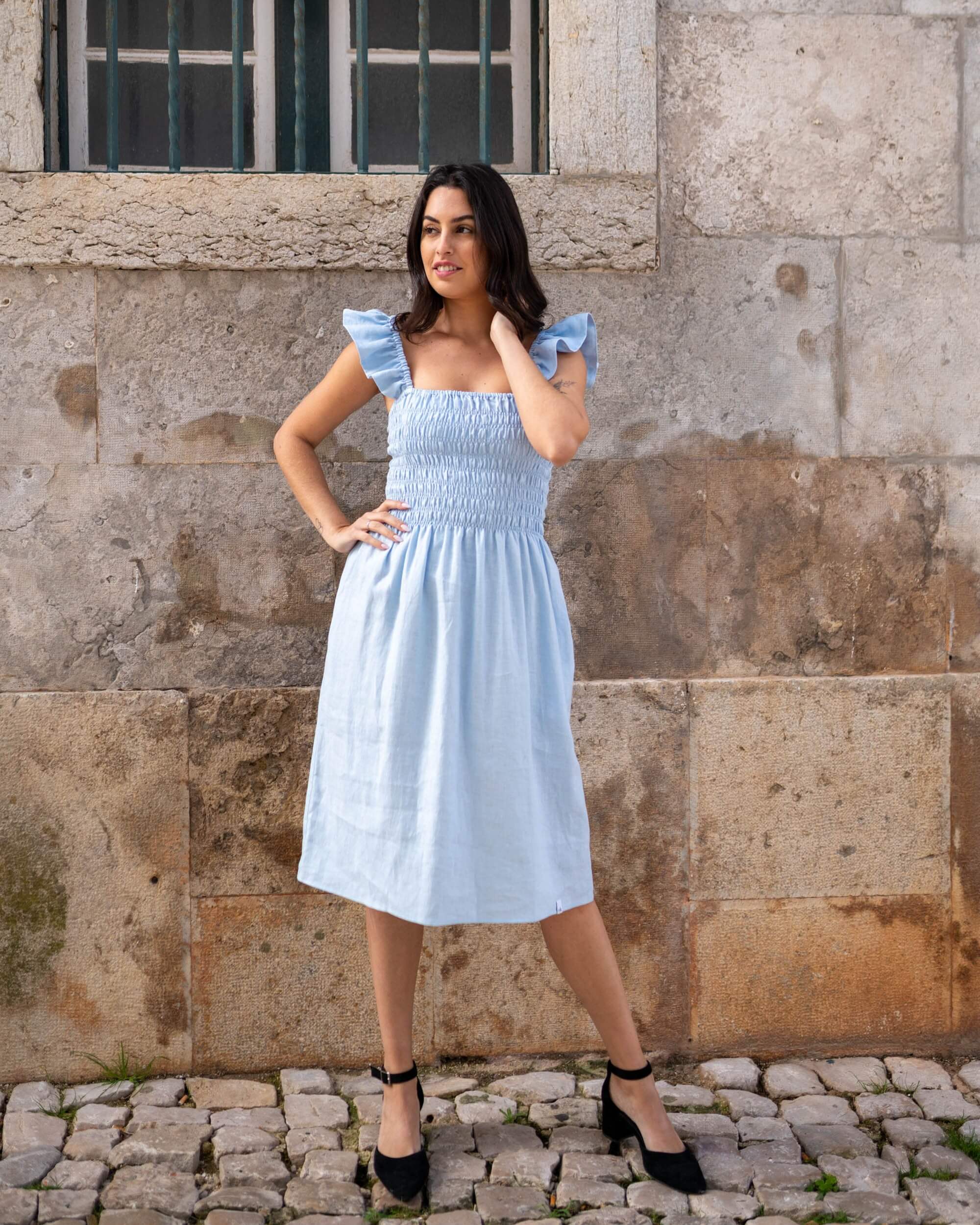 Ariela Dress, Sky Blue