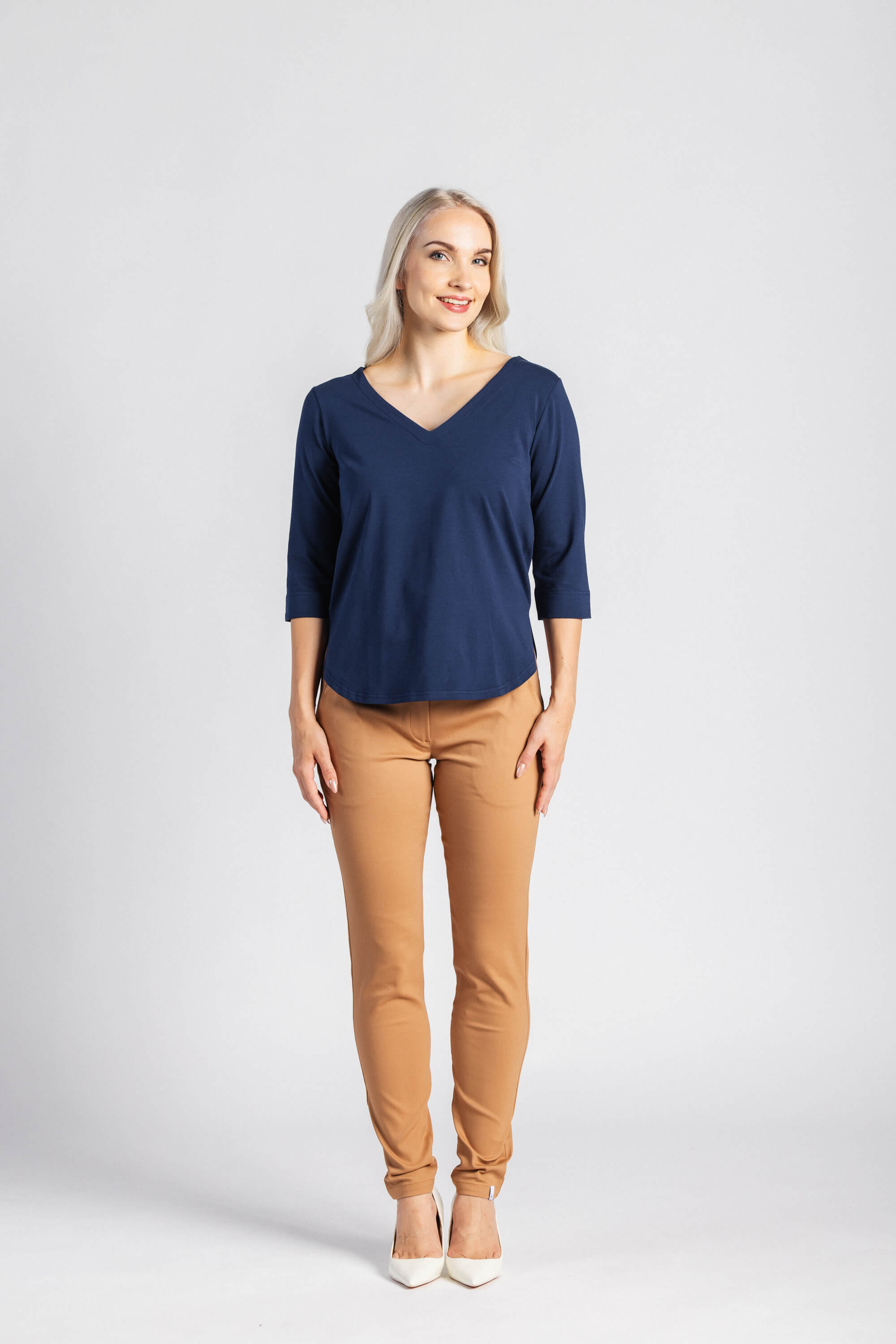 Vera Blouse, Dark Cobalt