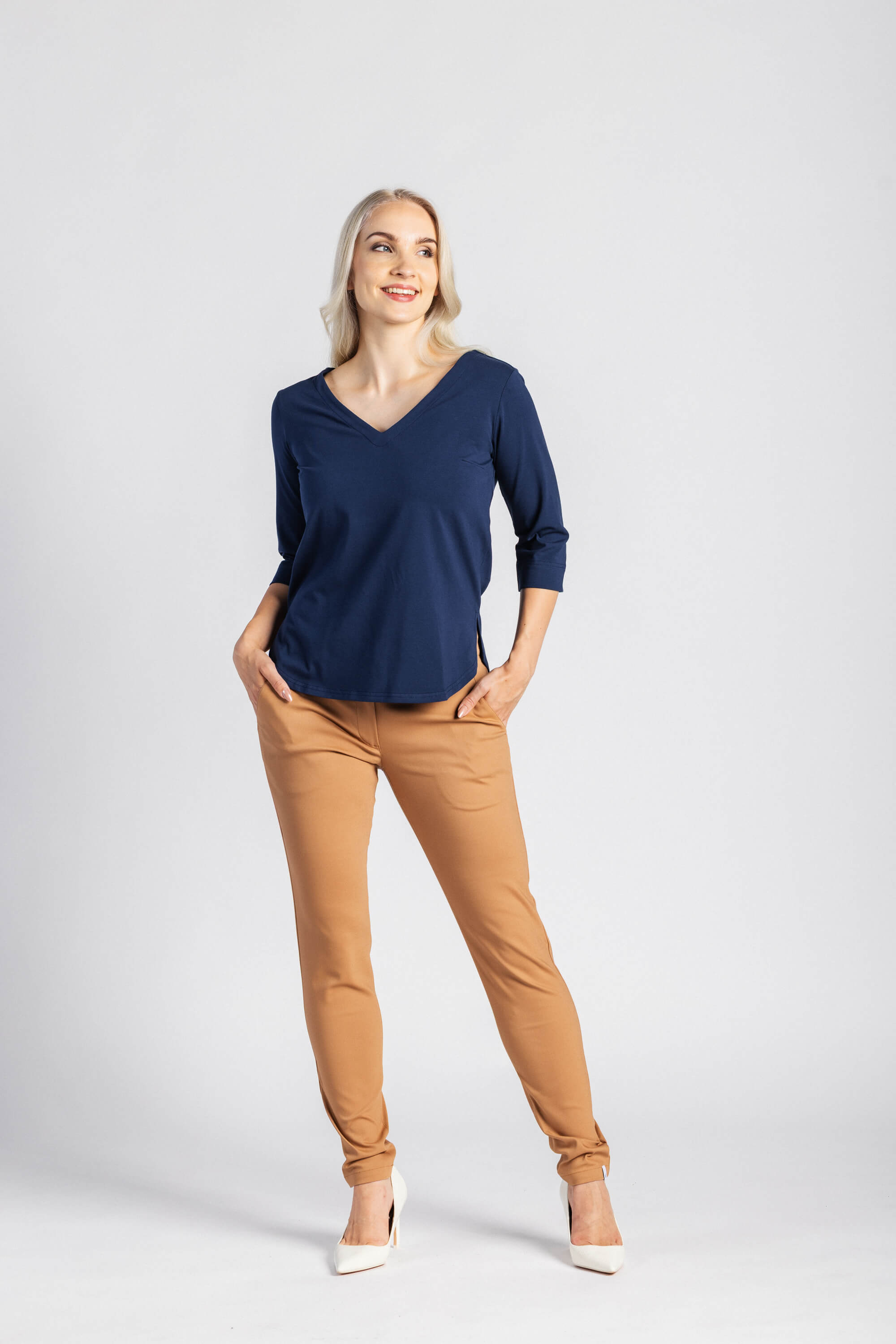 Vera Blouse, Dark Cobalt