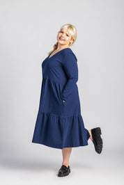 Amélie Dress layered dress, Dark Cobalt