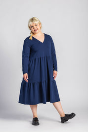 Amélie Dress layered dress, Dark Cobalt