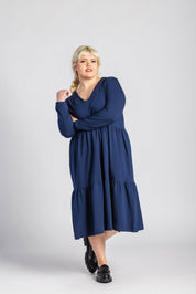 Amélie Dress layered dress, Dark Cobalt