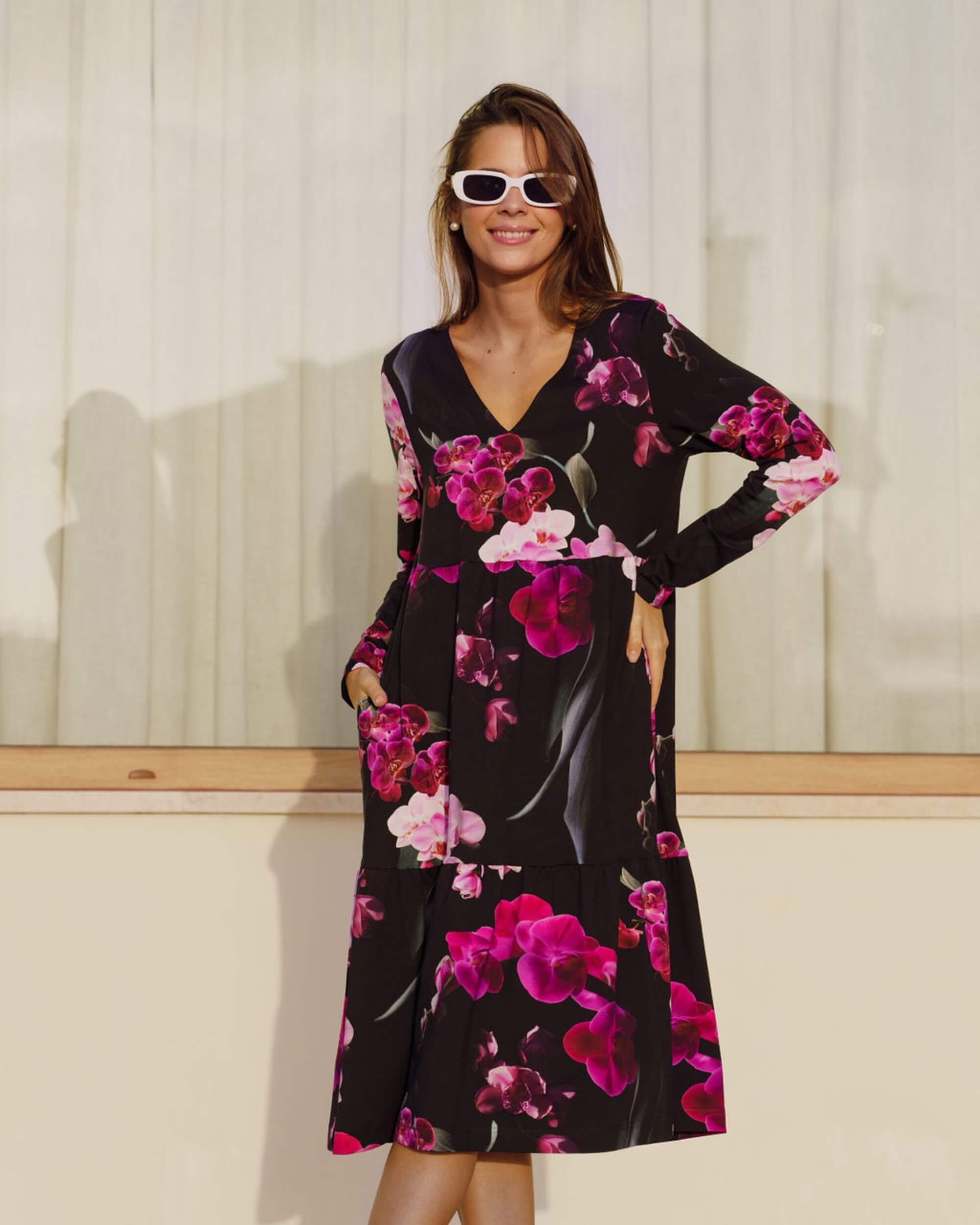 Amélie Dress layered dress, Orchid