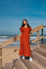 Astrid Dress, Burnt Orange