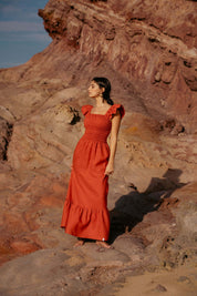 Bianca Dress, Burnt Orange