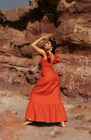 Bianca Dress, Burnt Orange
