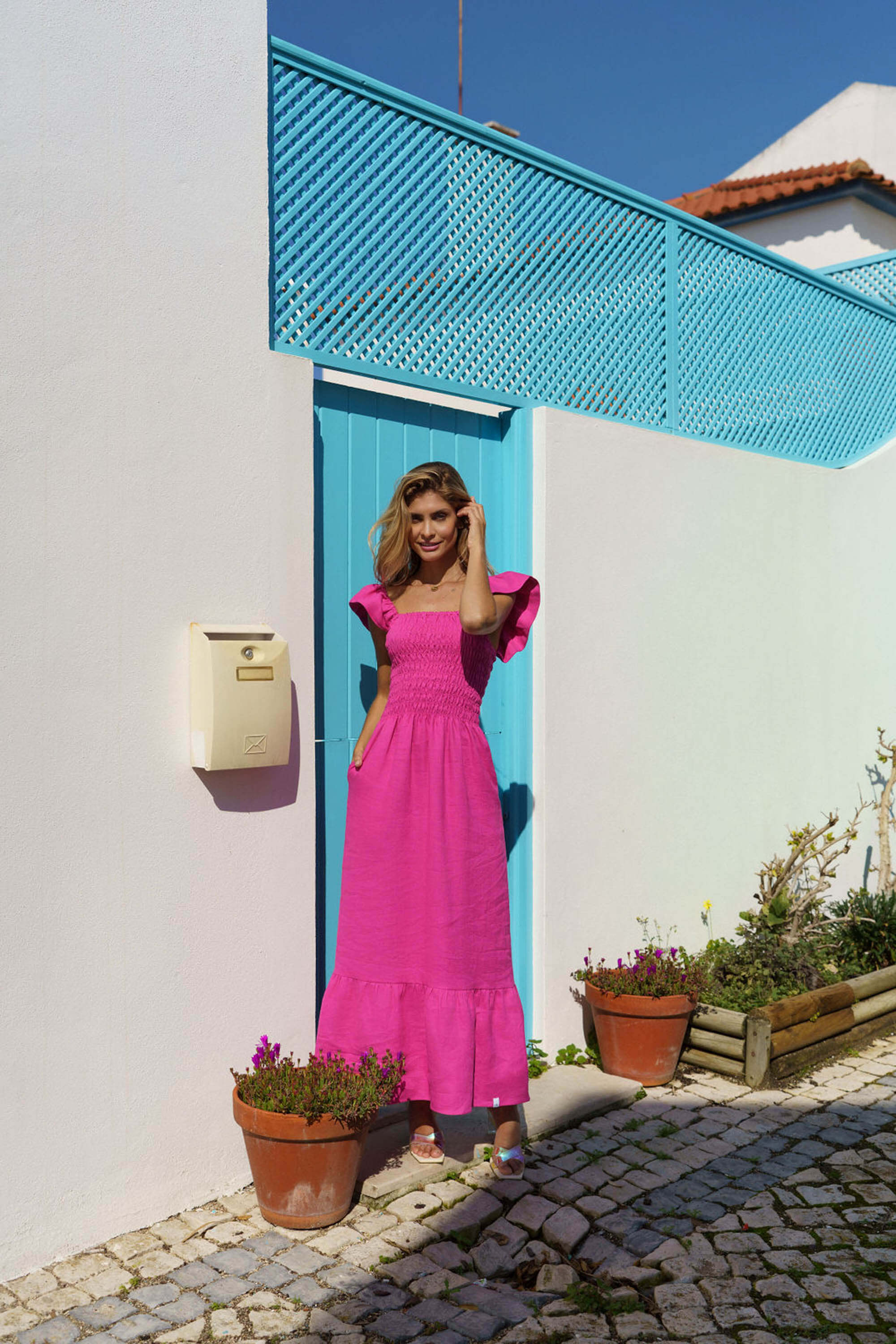 Bianca Dress, Candy Pink