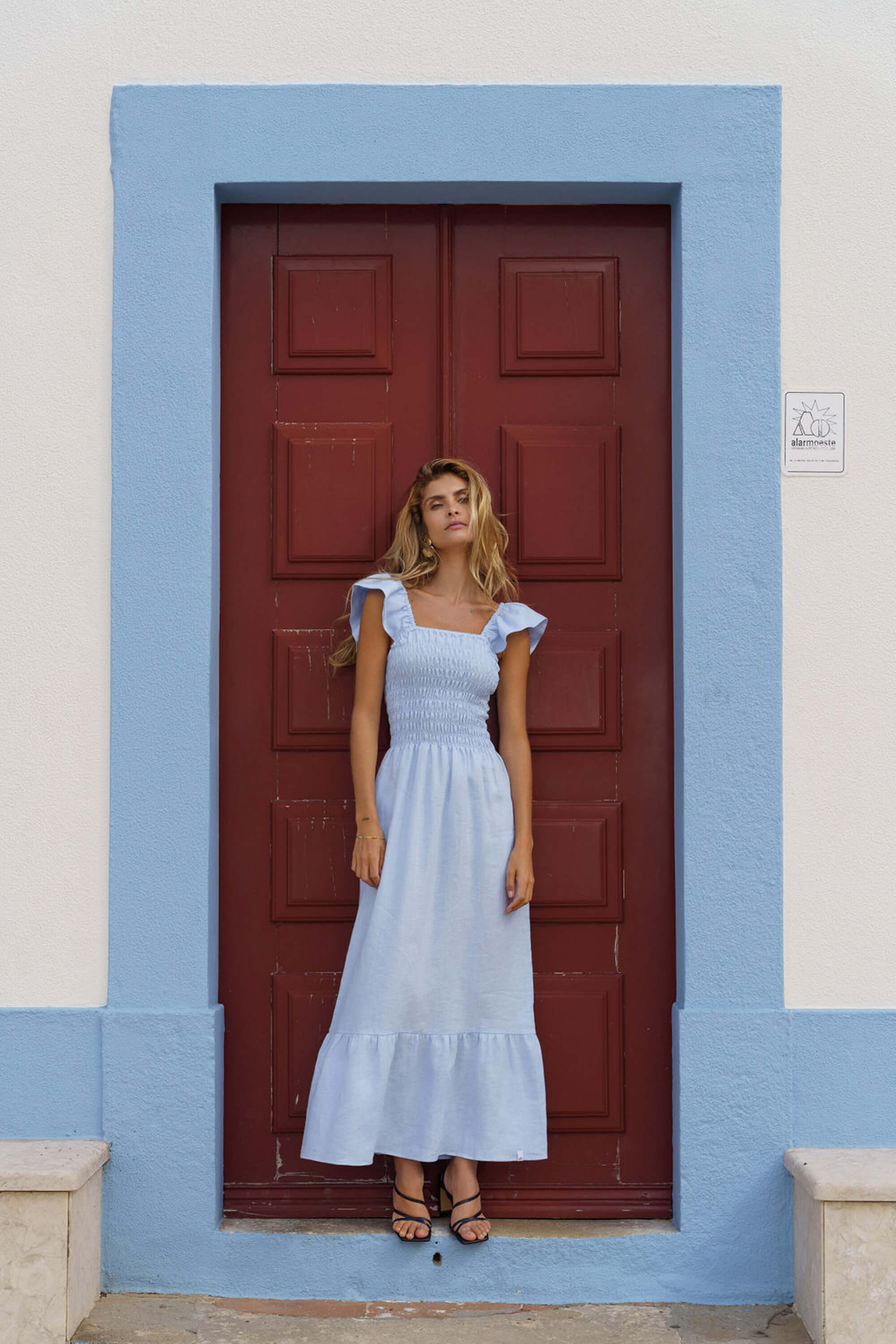 Bianca Dress, Sky Blue