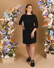 Classic Linen Dress, Black