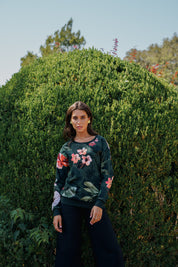 Casual Chic Print Shirt, Olive Siesta