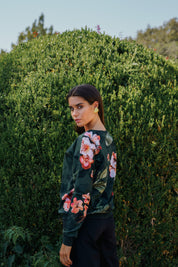 Casual Chic Print Shirt, Olive Siesta