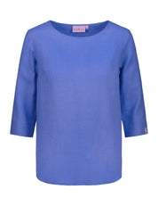 Classic Linen Blouse, Marina Blue