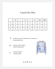 Casual Chic Print Shirt, Serein