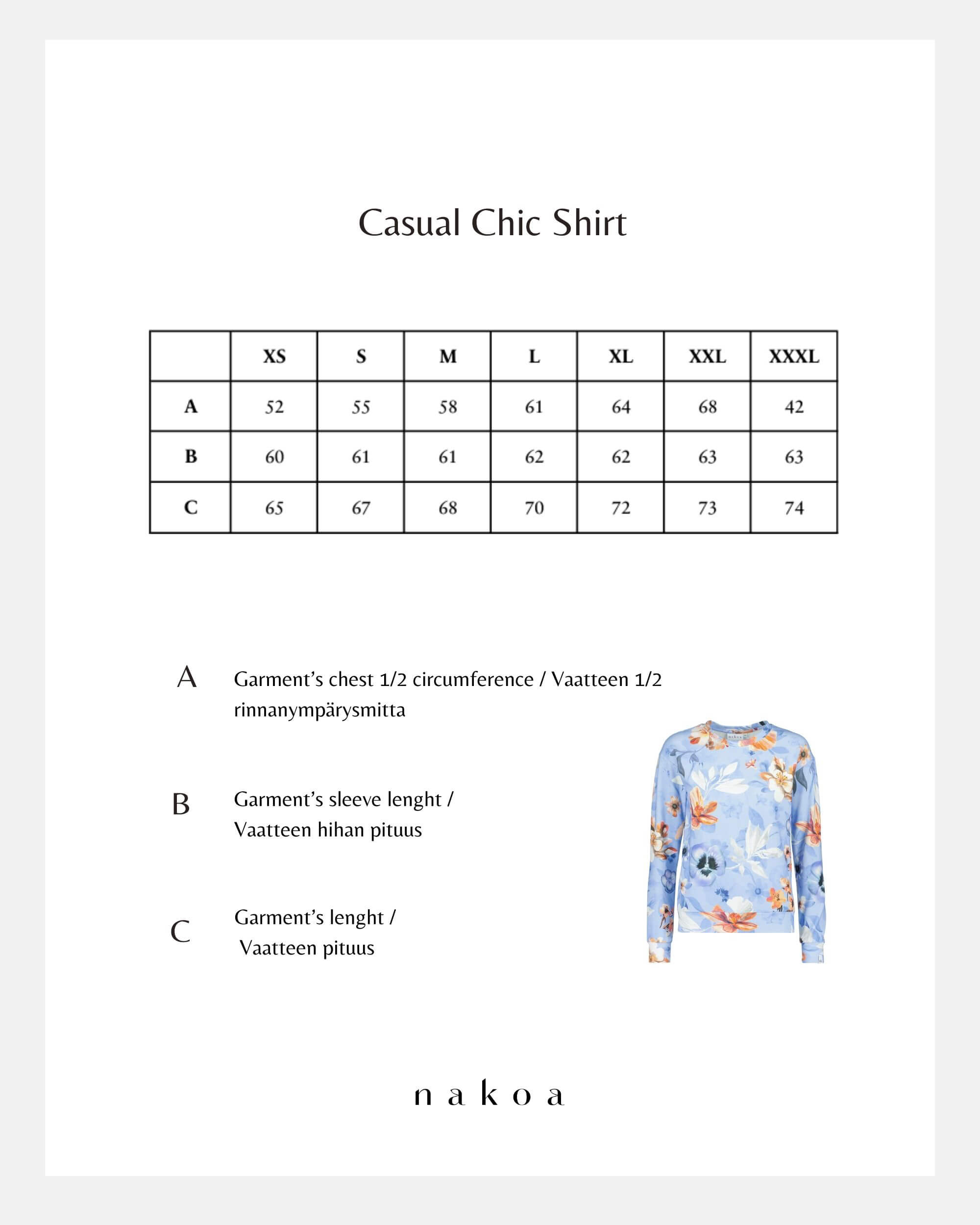 Casual Chic Print Shirt, Serein