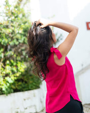 Lauren Top, Pink Peacock