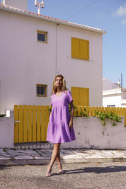 Linen Layered Dress, Iris