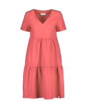 Linen Layered Dress, Sunset Coral
