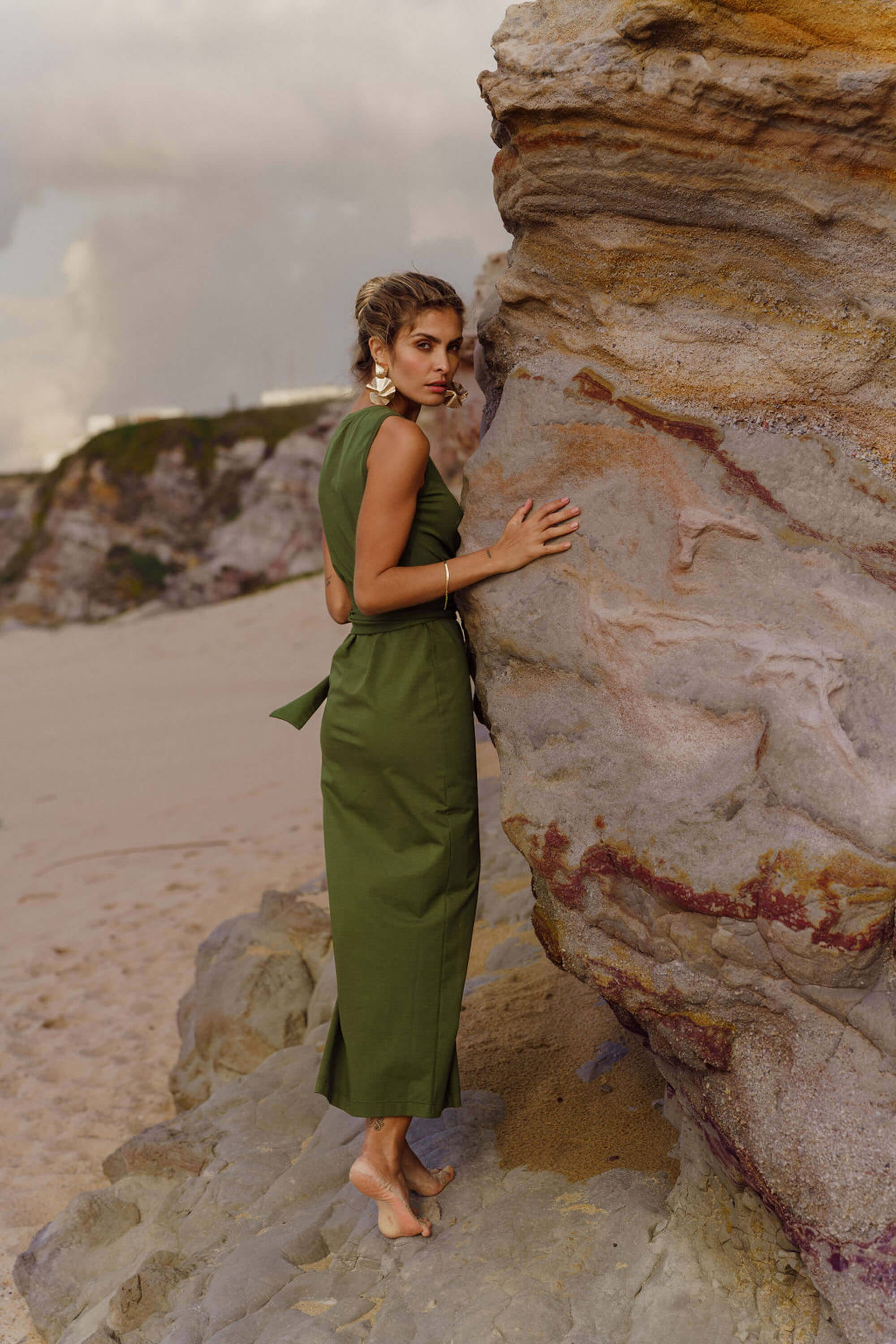 Maya Dress, Chive