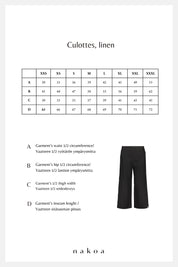 Culottes linen trousers, Stonewashed Burnt Orange