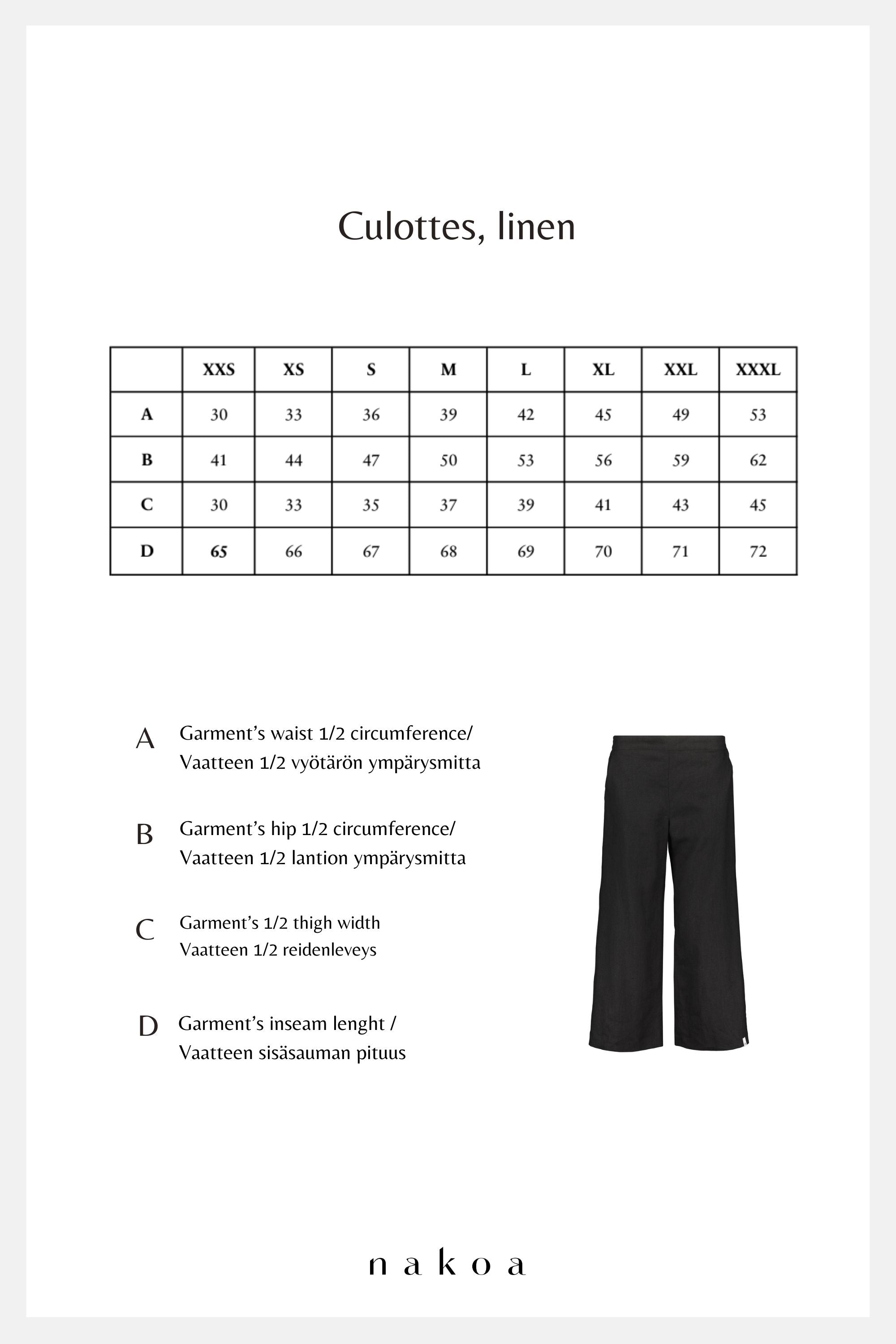 Culottes linen trousers, Stonewashed Burnt Orange