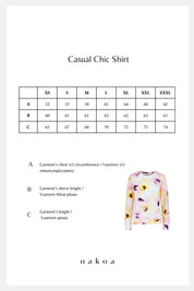 Casual Chic Print Shirt, Amber