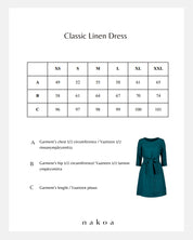 Classic Linen Dress, Pink Peacock