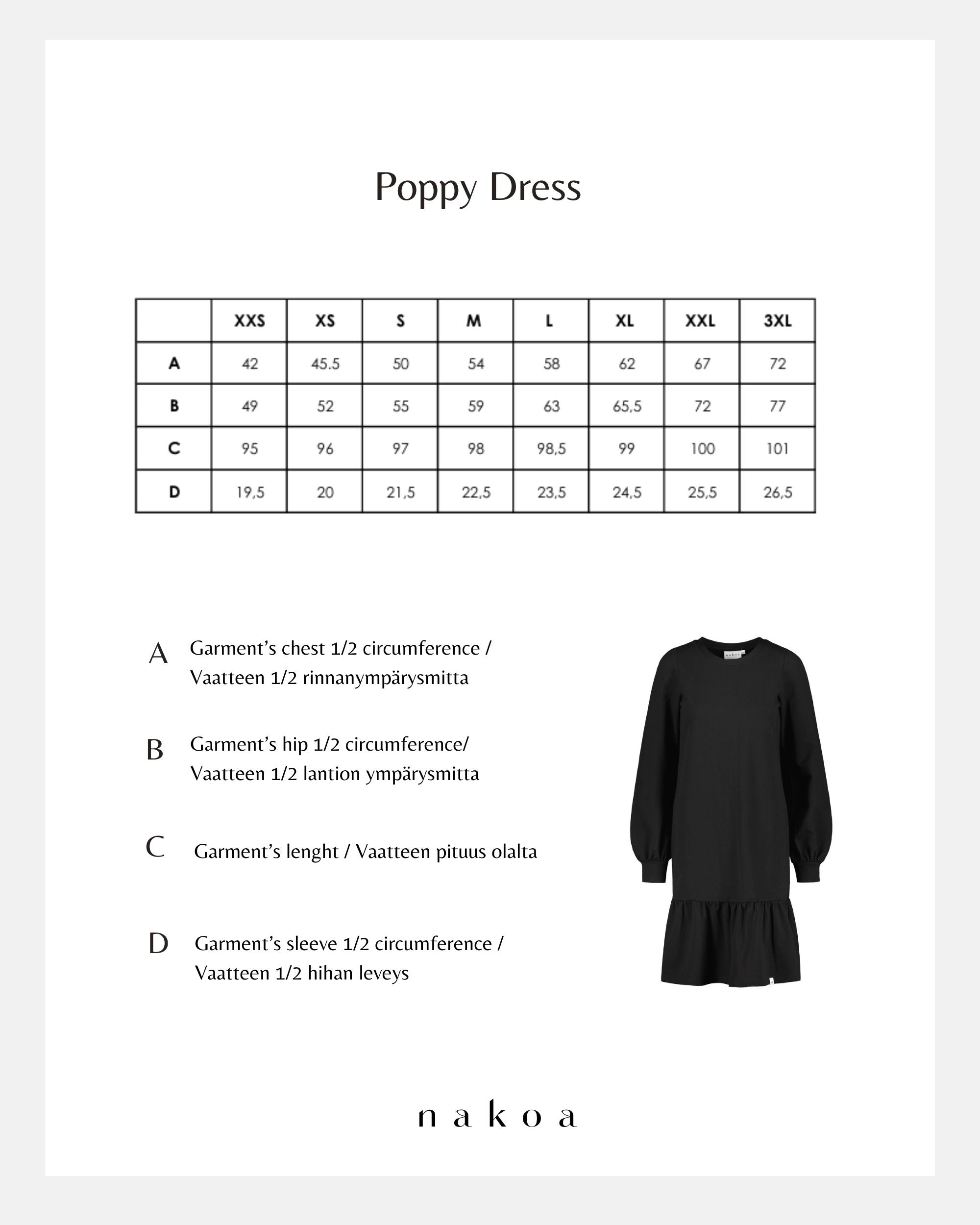 Poppy Dress, Black