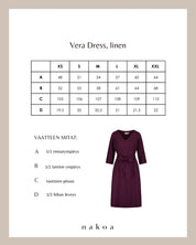 Vera Dress Pellavamekko, Merlot