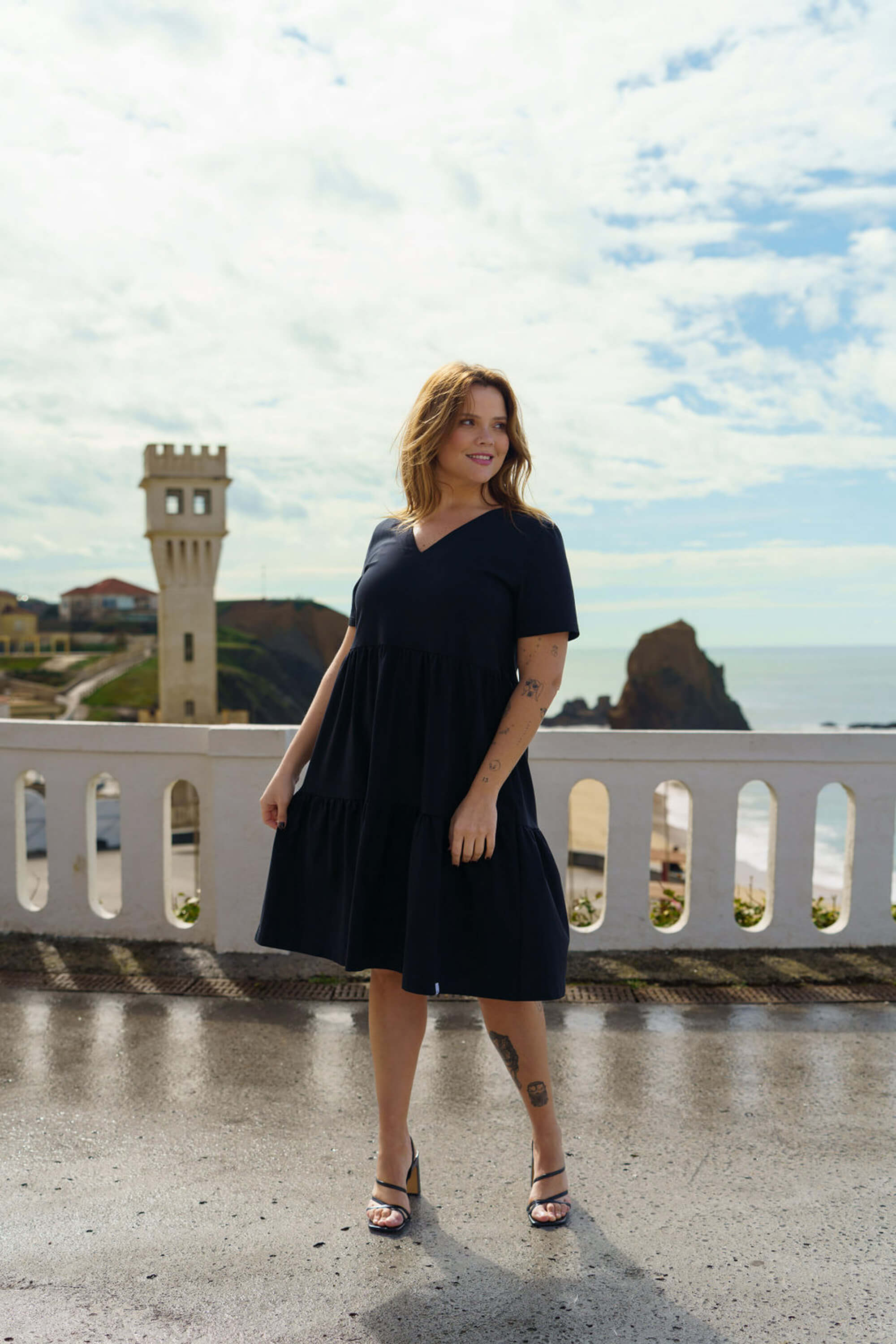 Layered Dress, Black