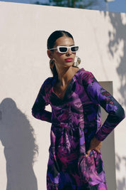 Amélie Dress layered dress, Marble