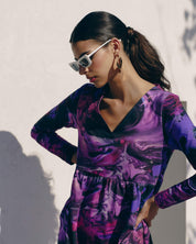 Amélie Dress layered dress, Marble