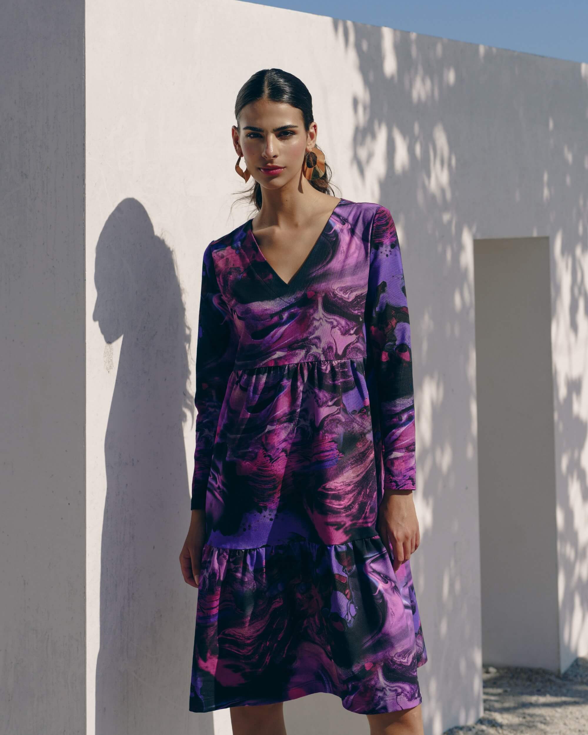 Amélie Dress layered dress, Marble