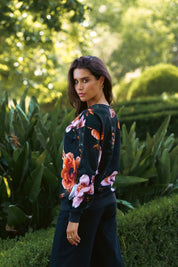 Casual Chic Print Shirt, Copper Flower