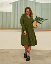 Layered dress, Chive