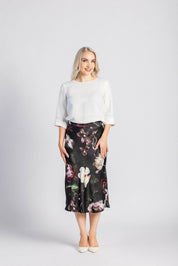 Classic Midi Skirt, Noir