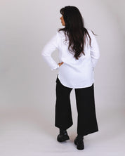 Culottes linen pants, Black