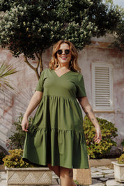 Layered dress, Chive