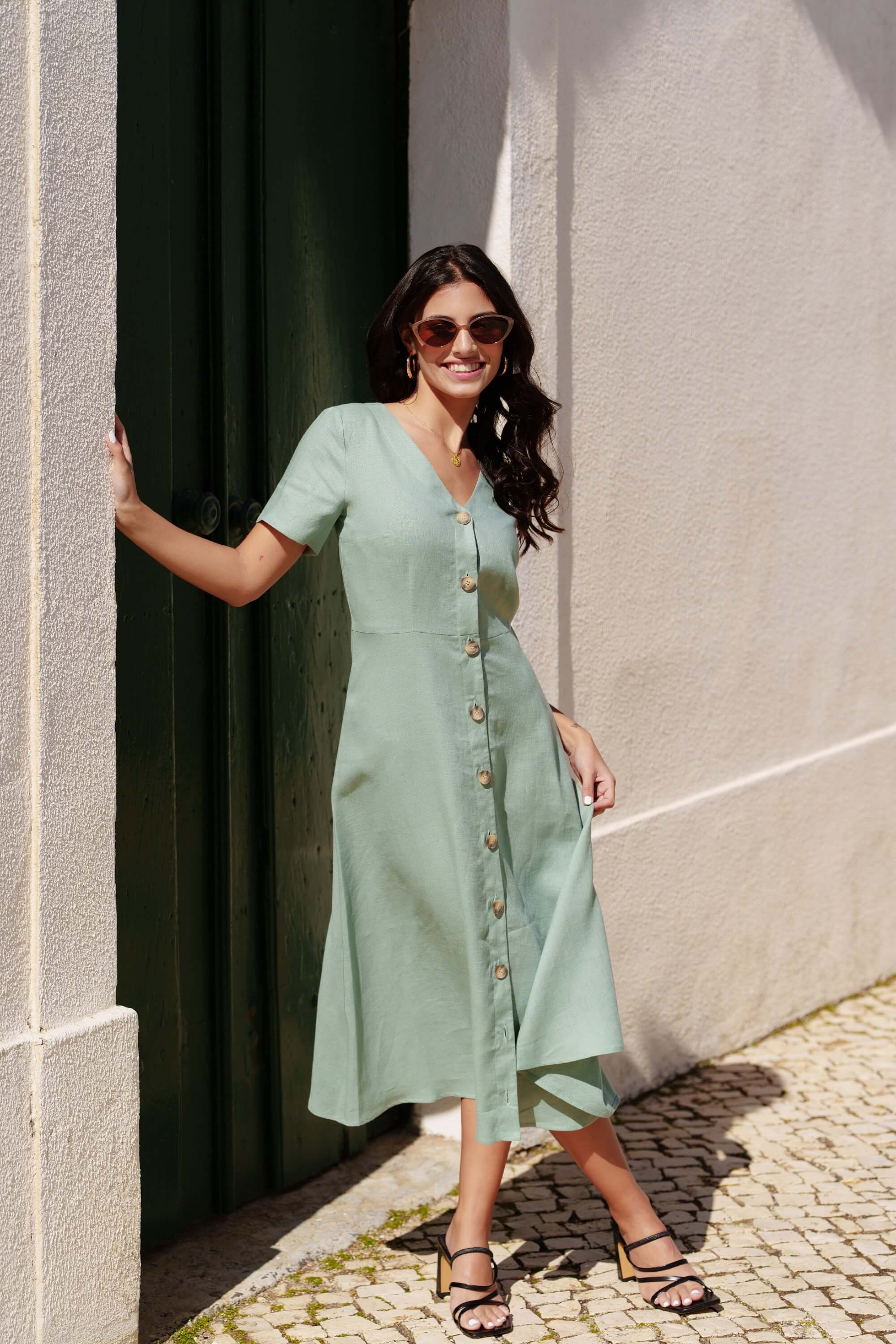 Penelope Dress, Desert Sage Nakoa Oy Penelope Dress, Desert Sage Nakoa Oy