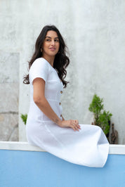 Penelope Dress, Coconut Milk
