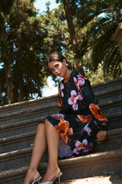 Poppy Dress, Copper Flower