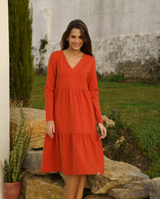 Amelie Layered dress, Rooibos Tea