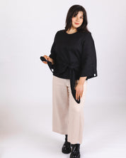 Culottes linen pants, Sandshell