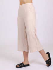 Culottes linen pants, Sandshell