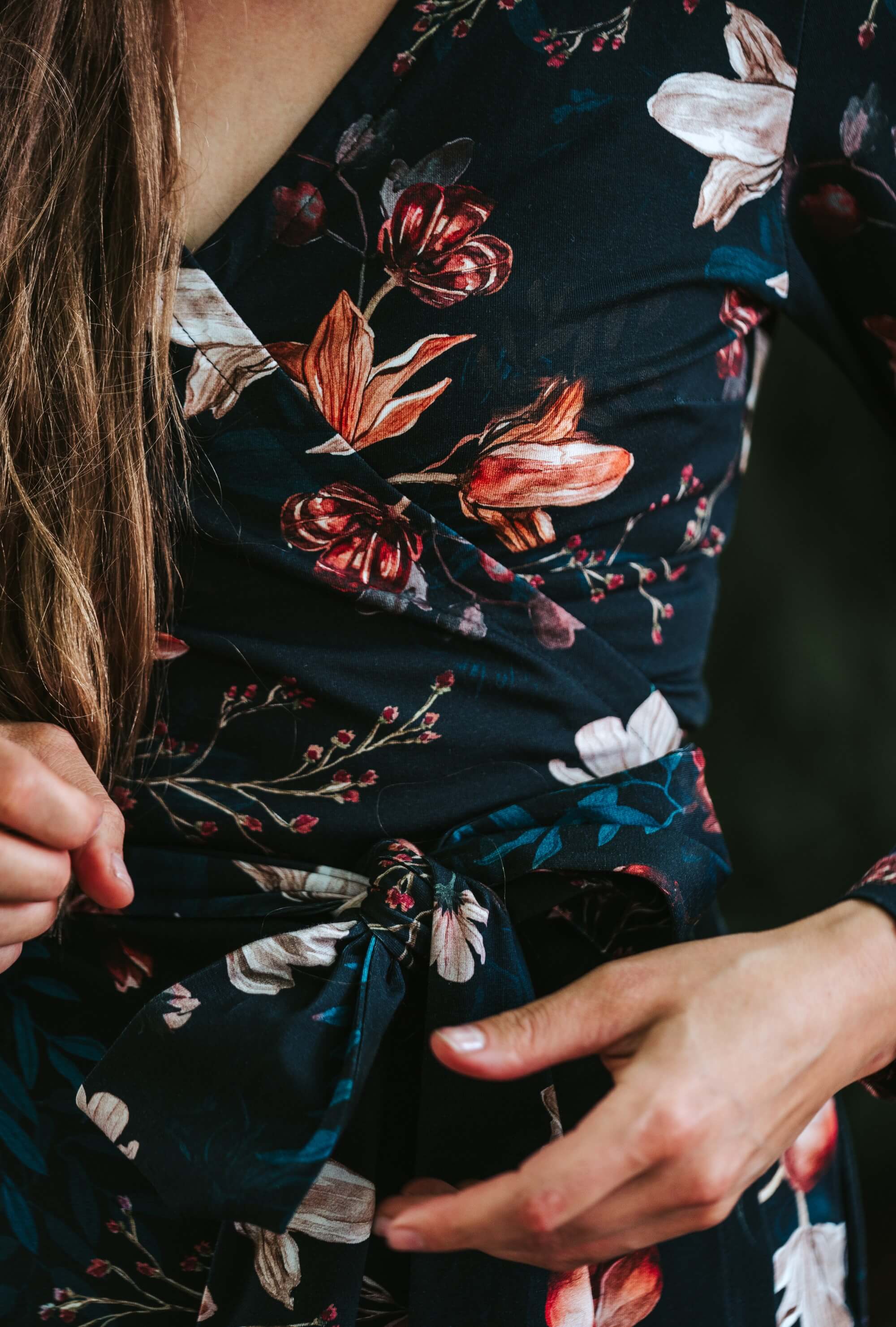 Print Wrap Dress, Versailles