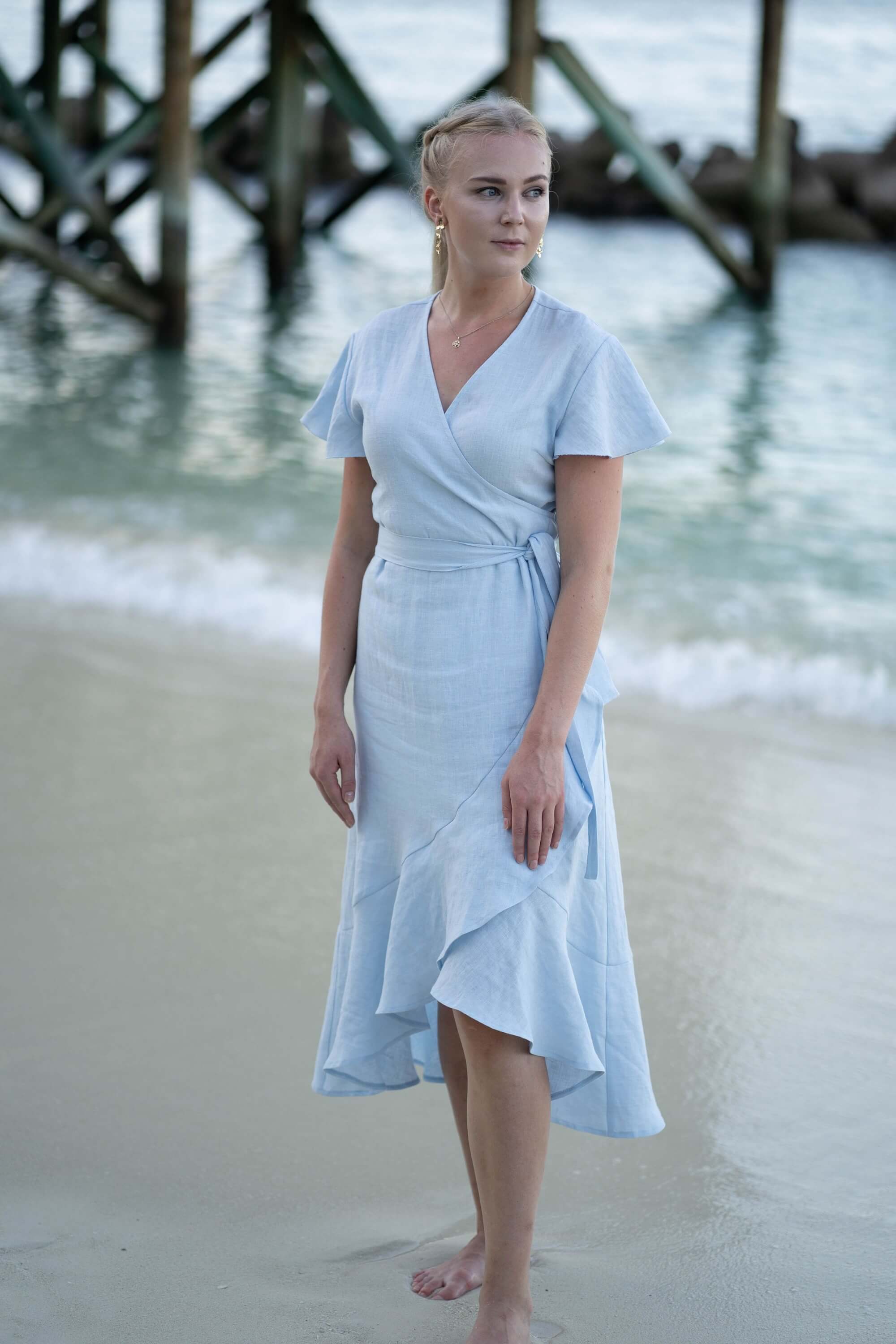 Annika Dress, Sky Blue