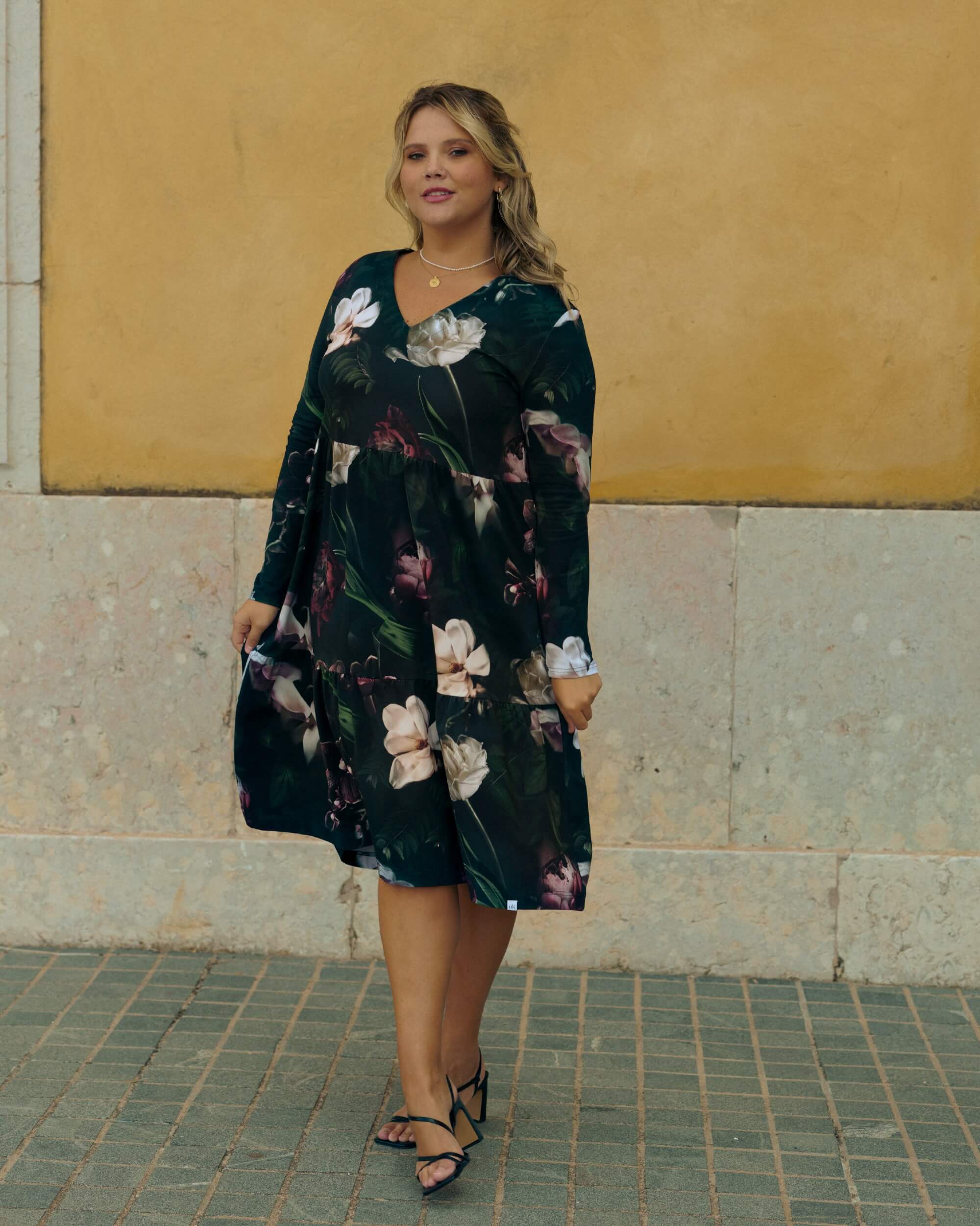 Amélie Dress layered dress, Noir