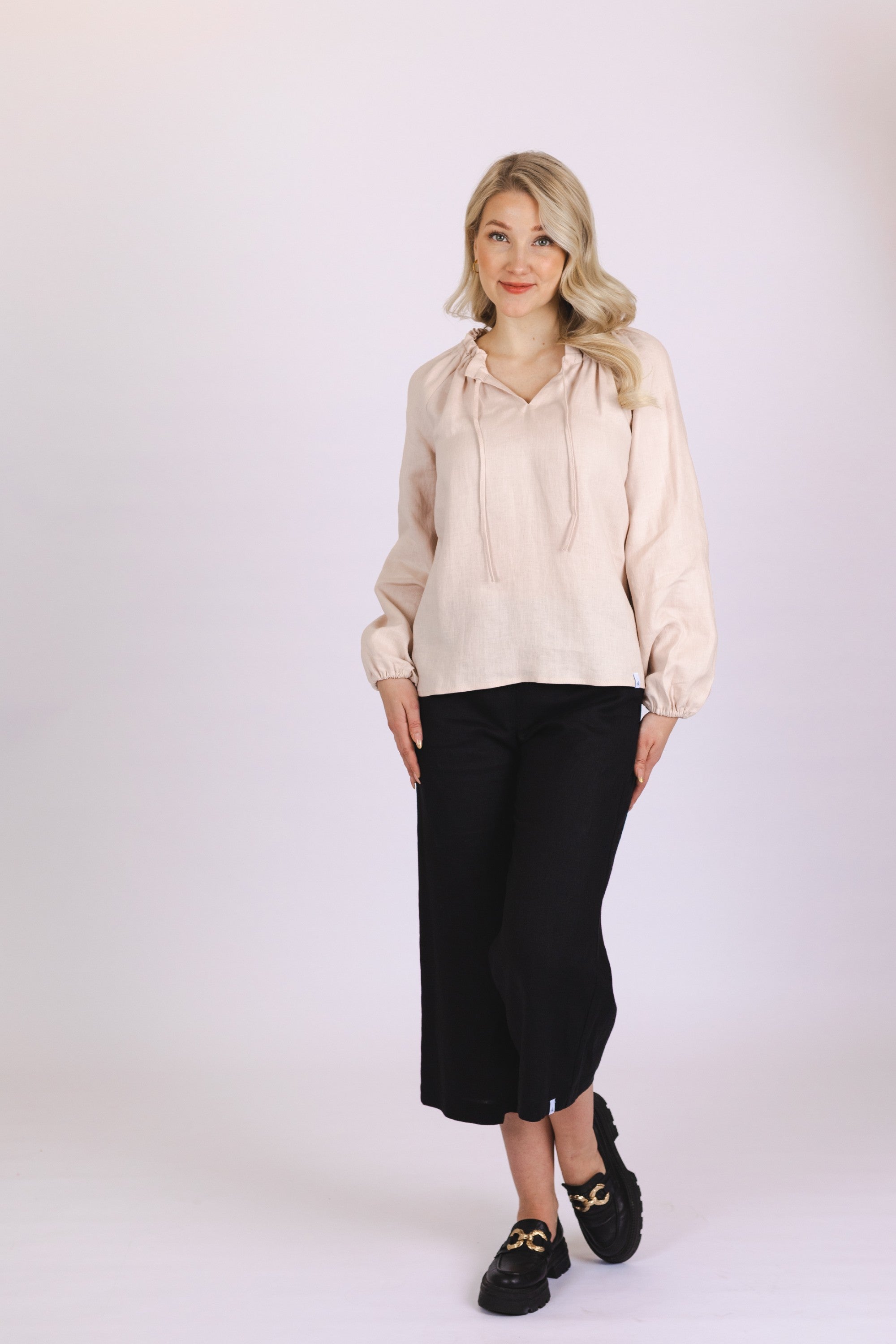 Paloma Blouse, Sandshell