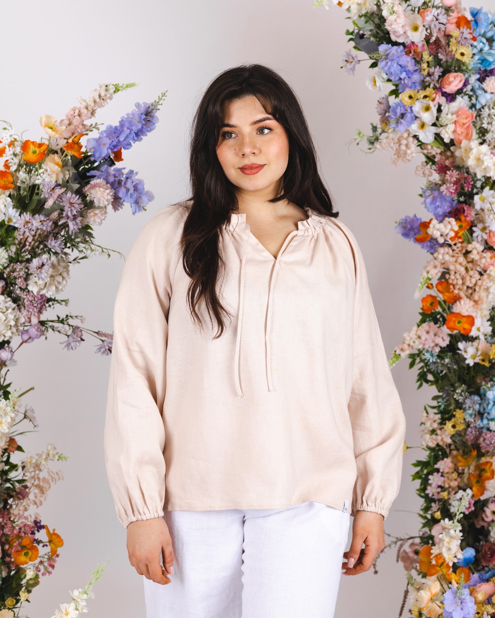 Paloma Blouse, Sandshell