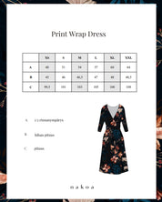 Print Wrap Dress, Versailles